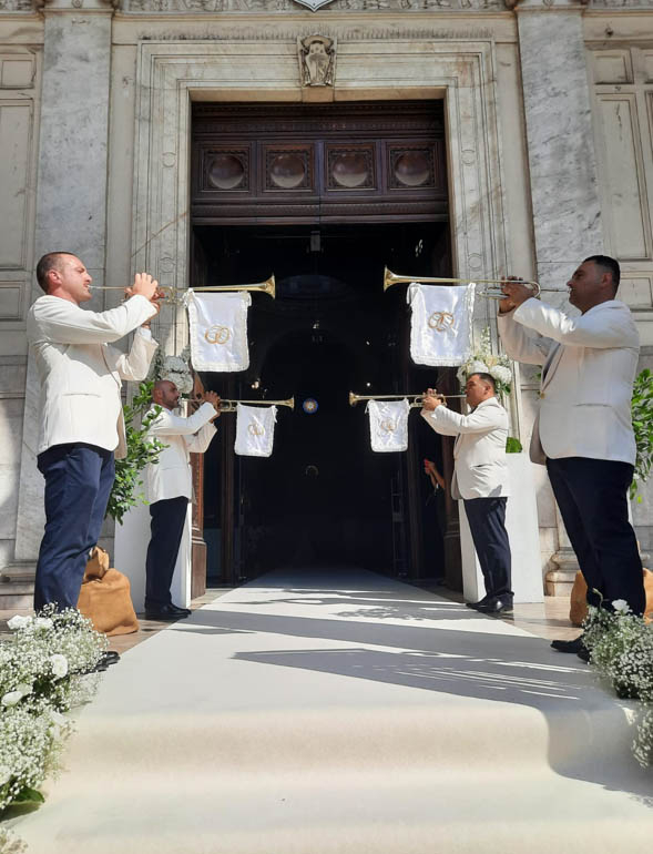 Matrimonio a Sorrento: - Trombe Egiziane in attesa degli sposi