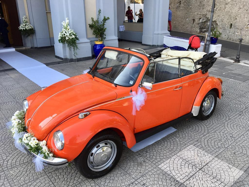 Matrimonio a Sorrento: - Il Maggiolino per il Matrimonio Maggiolino Arancione Cabrio per Matrimonio Napoli